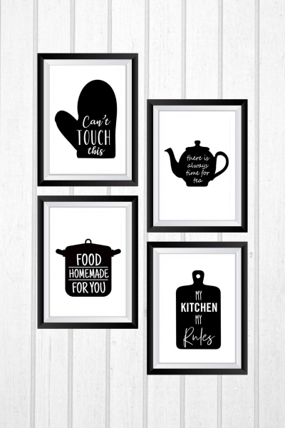 MDF Pictures - Set of 4 - Balck Cup